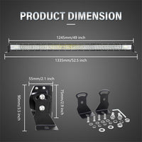 10-7D Series LED Light Bar Triple Row 50" driving light - Tapaodu