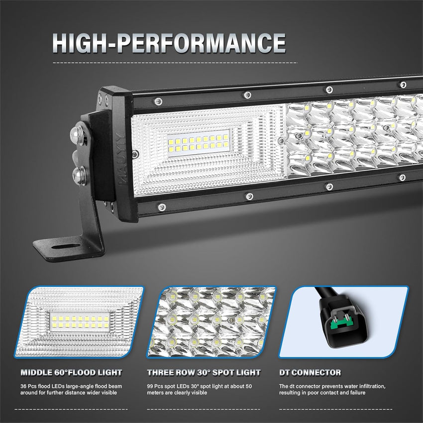 10-7D Series LED Light Bar Triple Row 50" driving light - Tapaodu