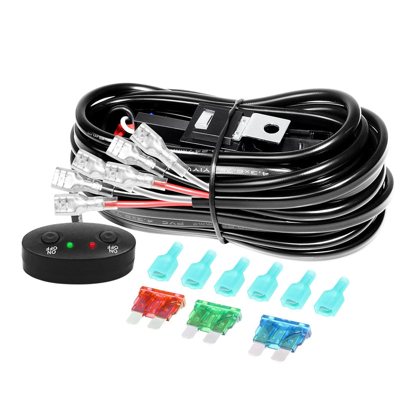 Led Light Bar Wiring Harness Cable Kit (14-3W2C-18-1X1)