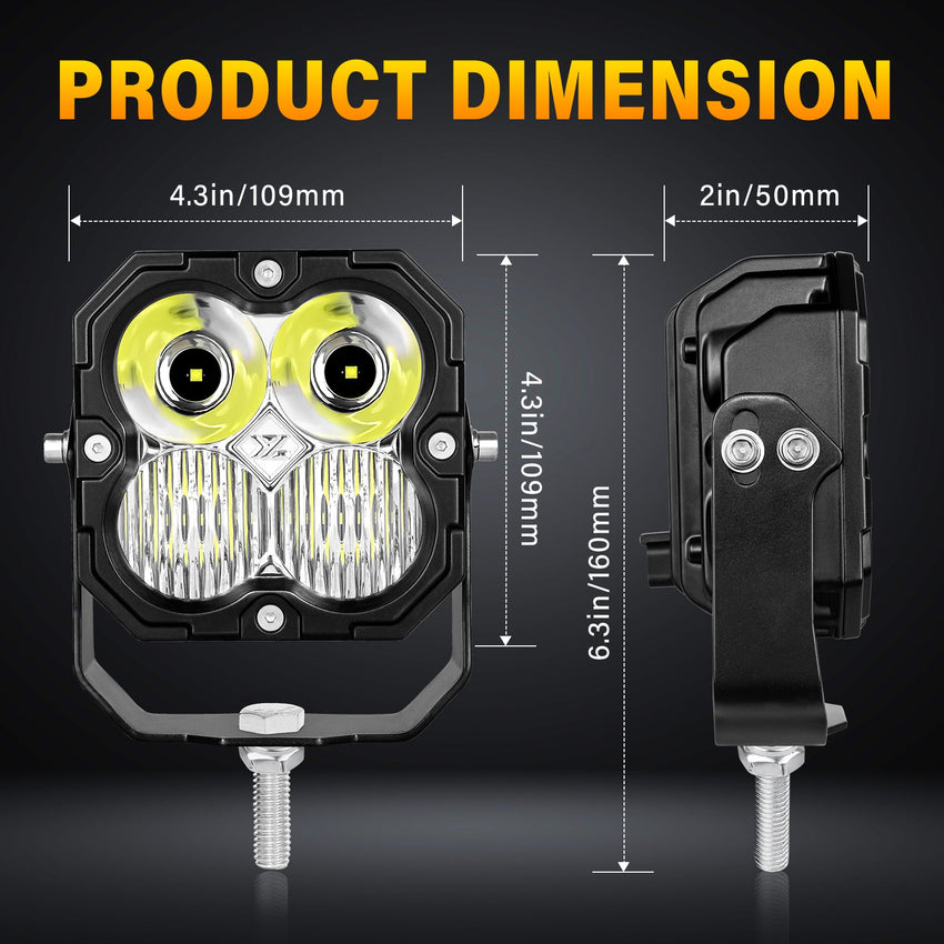 4.5-Inch Pod Light combo beam Tapaodu Designs-LED Lighting