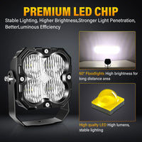 4.5-Inch Pod Light flood beam Tapaodu Designs-LED Lighting