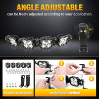 X-Linkable 28" 120W Off-Road LED Light Bar – 4-Light High Lumen Combo Beam, IP67 Waterproof Tapaodu Designs-LED Lighting