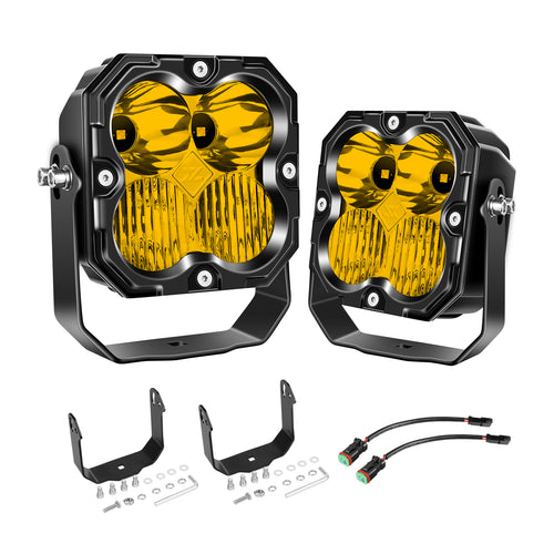 Amber 4.5-Inch Pod Light combo beam
