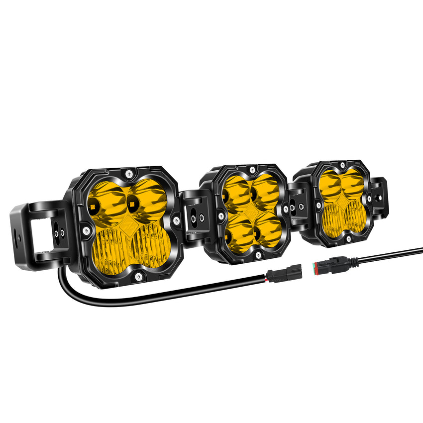 21in linkable led light bar 90W triple Combo Beam