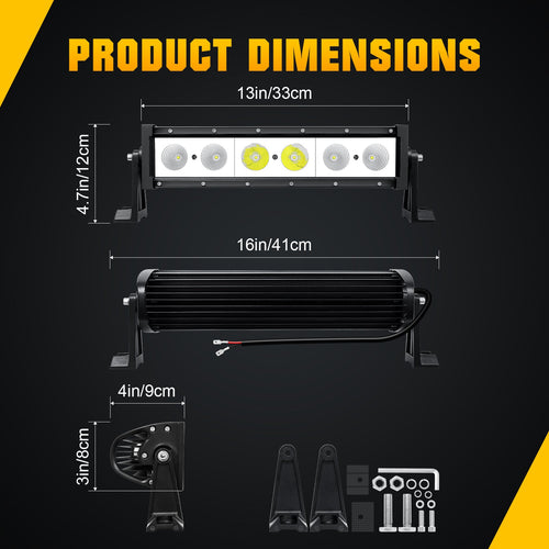 01-10D LED Light Bar single row 12"30W driving light - Tapaodu