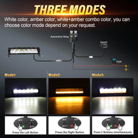 Qihang Series 13" 40W 2-in-1 LED Light Bar with Amber DRL - 4000 Lumens High Visibility Anti-Glare LED Light Bar, IP67 Waterproof Flexible Silicone Design, DT Plug and Play 12V for Cars/Trucks/SUVs Tapaodu Designs