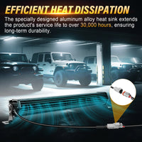 Qihang Series 34" 120W 2-in-1 LED Light Bar with Amber DRL - 4000 Lumens High Visibility Anti-Glare LED Light Bar, IP67 Waterproof Flexible Silicone Design, DT Plug and Play 12V for Cars/Trucks/SUVs Tapaodu Designs