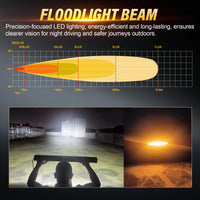 Qihang Series 34" 120W 2-in-1 LED Light Bar with Amber DRL - 4000 Lumens High Visibility Anti-Glare LED Light Bar, IP67 Waterproof Flexible Silicone Design, DT Plug and Play 12V for Cars/Trucks/SUVs Tapaodu Designs