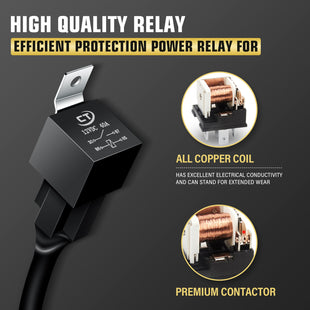 Replacement Wiring Harness Kit (Black) for LED Light Bars