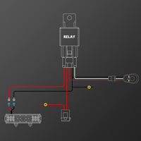Replacement Wiring Harness Kit (Black) for LED Light Bars