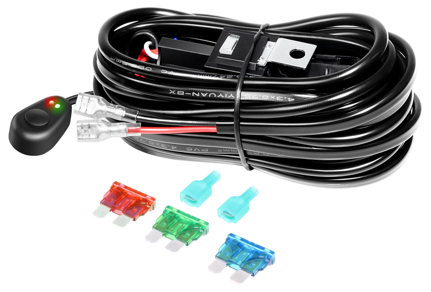 Replacement Wiring Harness Kit (Black) for LED Light Bars