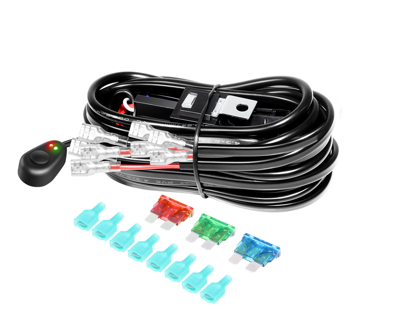 Replacement Wiring Harness Kit (Black) for LED Light Bars