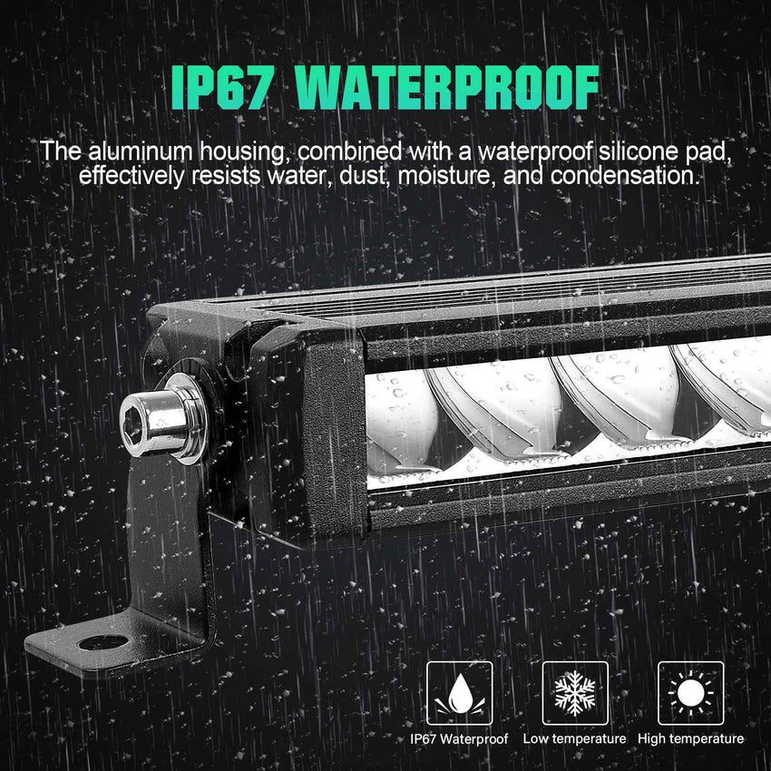 Journey Series 12" 30W Single Row Slim LED Light Bar DT Connector Tapaodu Designs