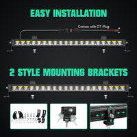 Journey Series 23" 60W Single Row Slim LED Light Bar DT Connector Tapaodu Designs