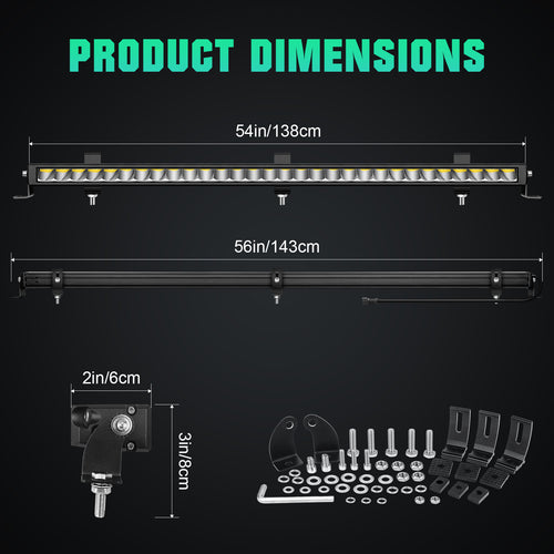 LED Light Bar single row 55" 150W driving light - Tapaodu